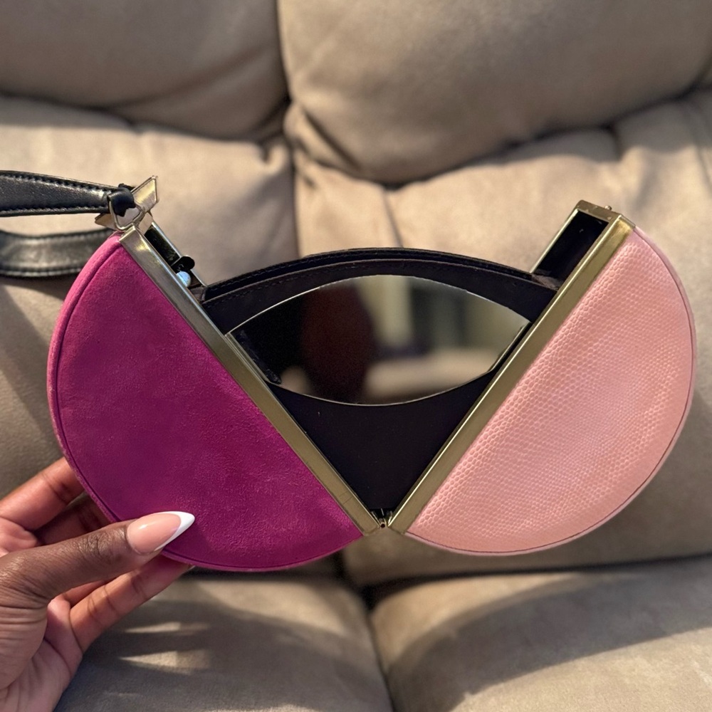 DVF Diane Von FurstenbergTwo-Tone Light Pink, Fuchsia and Gold Women's Bag - Picture 3 of 8